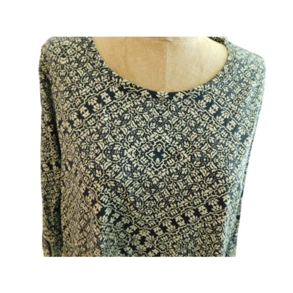 Lucky Brand Size 1X Plus Size Boho 3/4 Sleeve Top NWT $44 - Picture 2 of 2